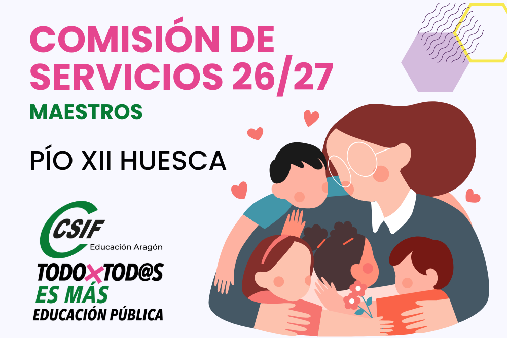 COMISIÓN DE SERVICIOS CURSO 26/27. PIO XII HUESCA